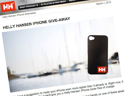 Helly Hansen free iPhone?