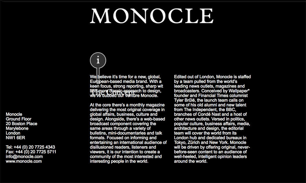 monocle website